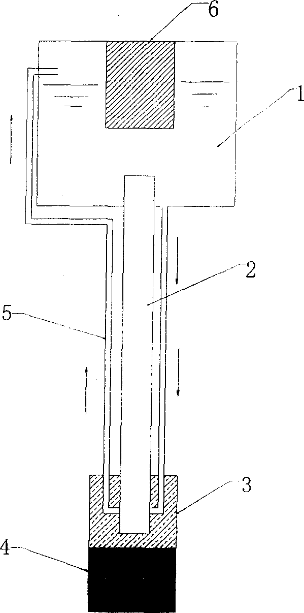 High efficiency low temperature heat transfer element based on natural circulation precooling process