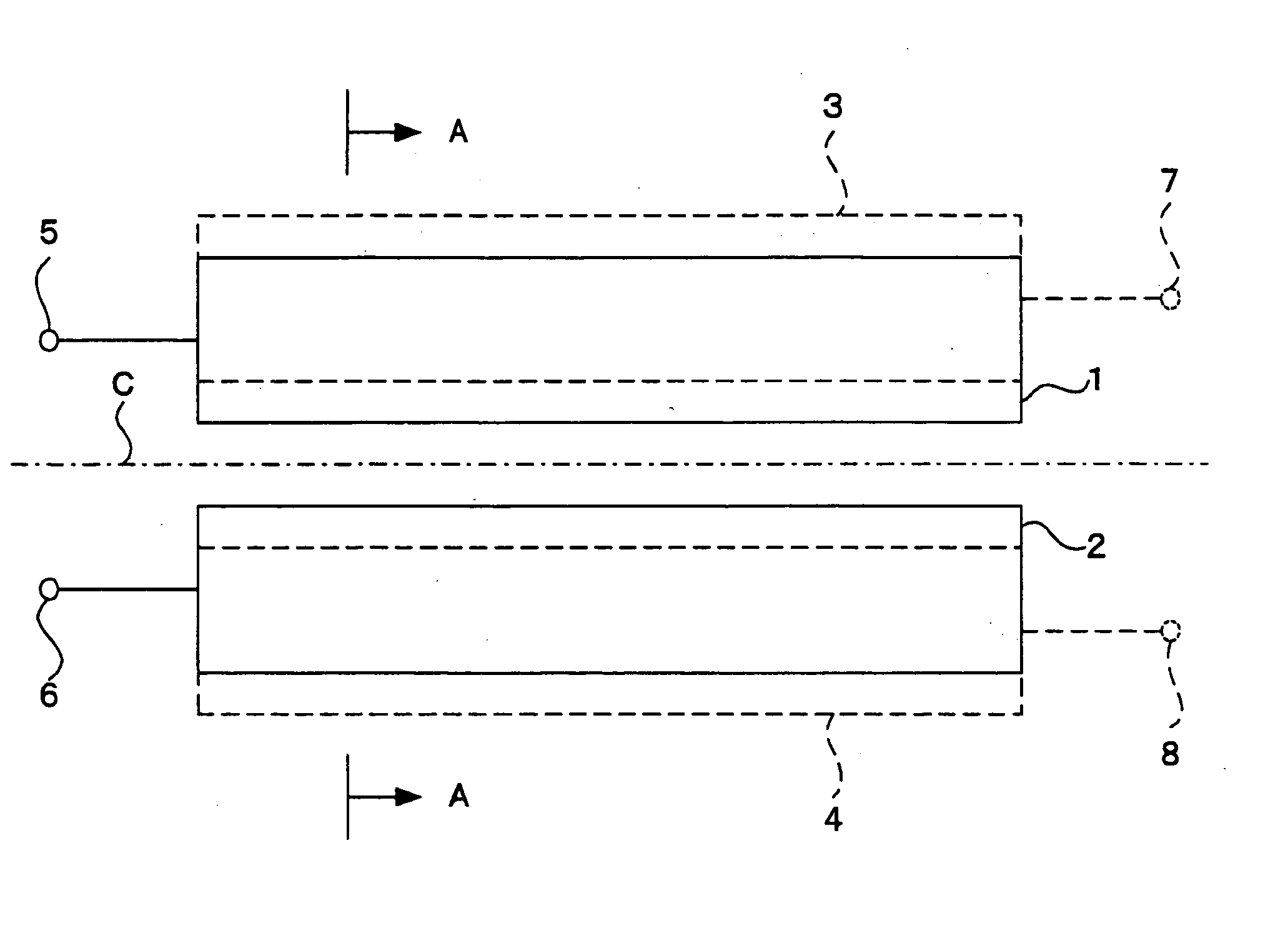 Bandpass filter for differential signal, and multifrequency antenna provided with same