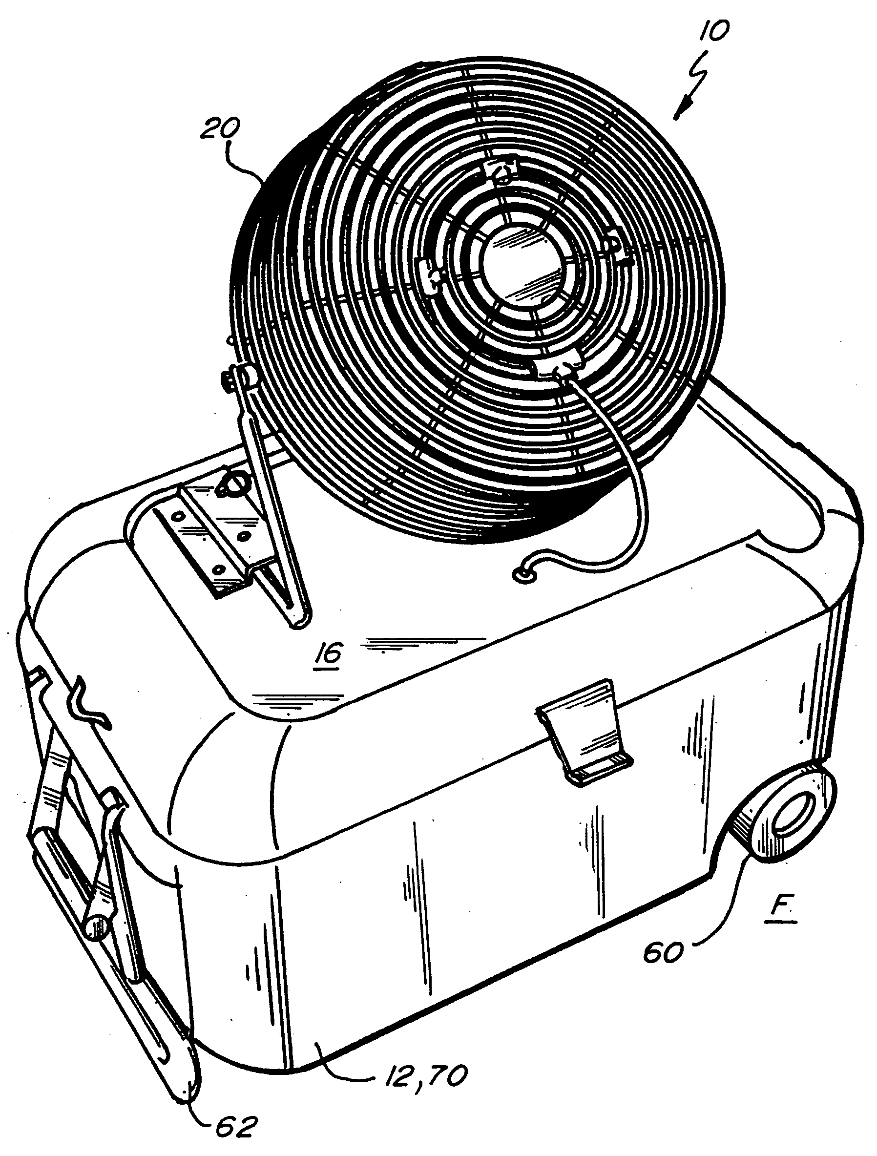 Collapsible misting fan apparatus