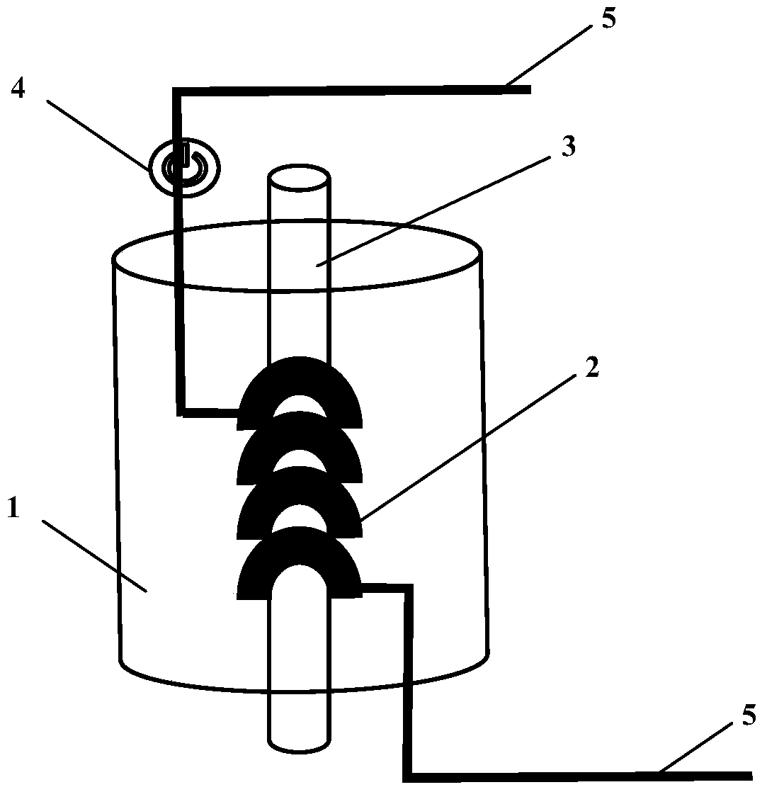 A built-in electromagnetic heating device and heating method