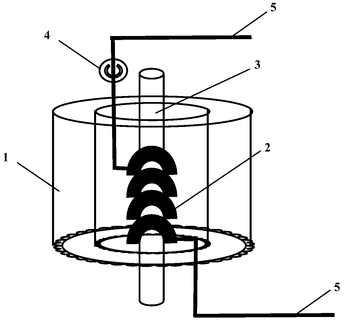 A built-in electromagnetic heating device and heating method