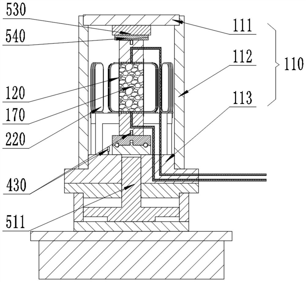 Visual test system and rock mass heating method