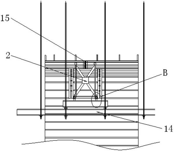 Concrete cross beam pouring system