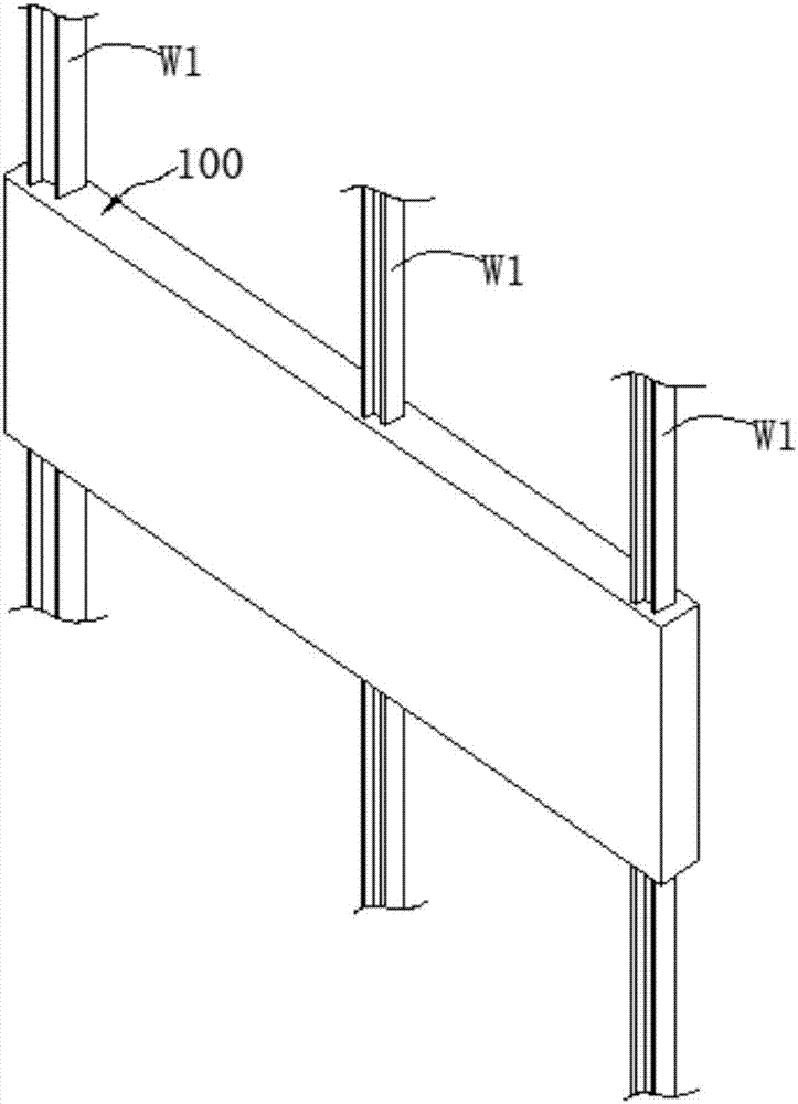 Framed-tube structure suspended coupling beam structure and coupling beam construction method