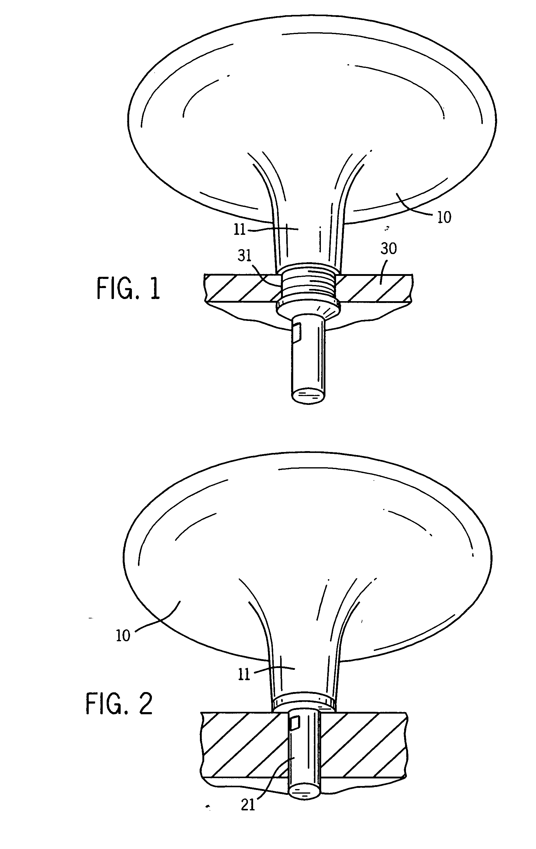 Drain outlet with integral clamp for use with a plumbing fixture