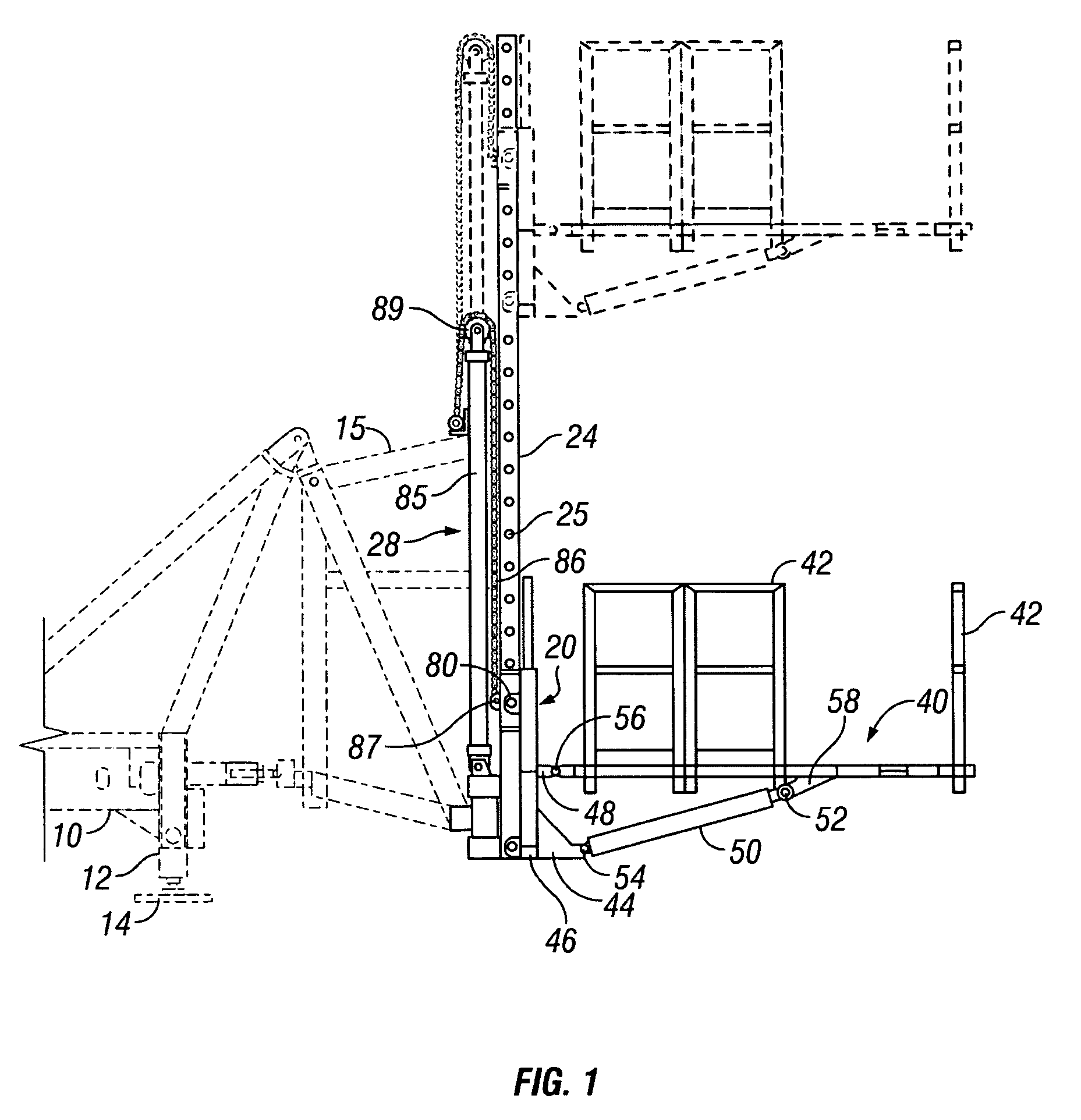 Automated system for positioning and supporting the work platform of a mobile workover and well-servicing rig