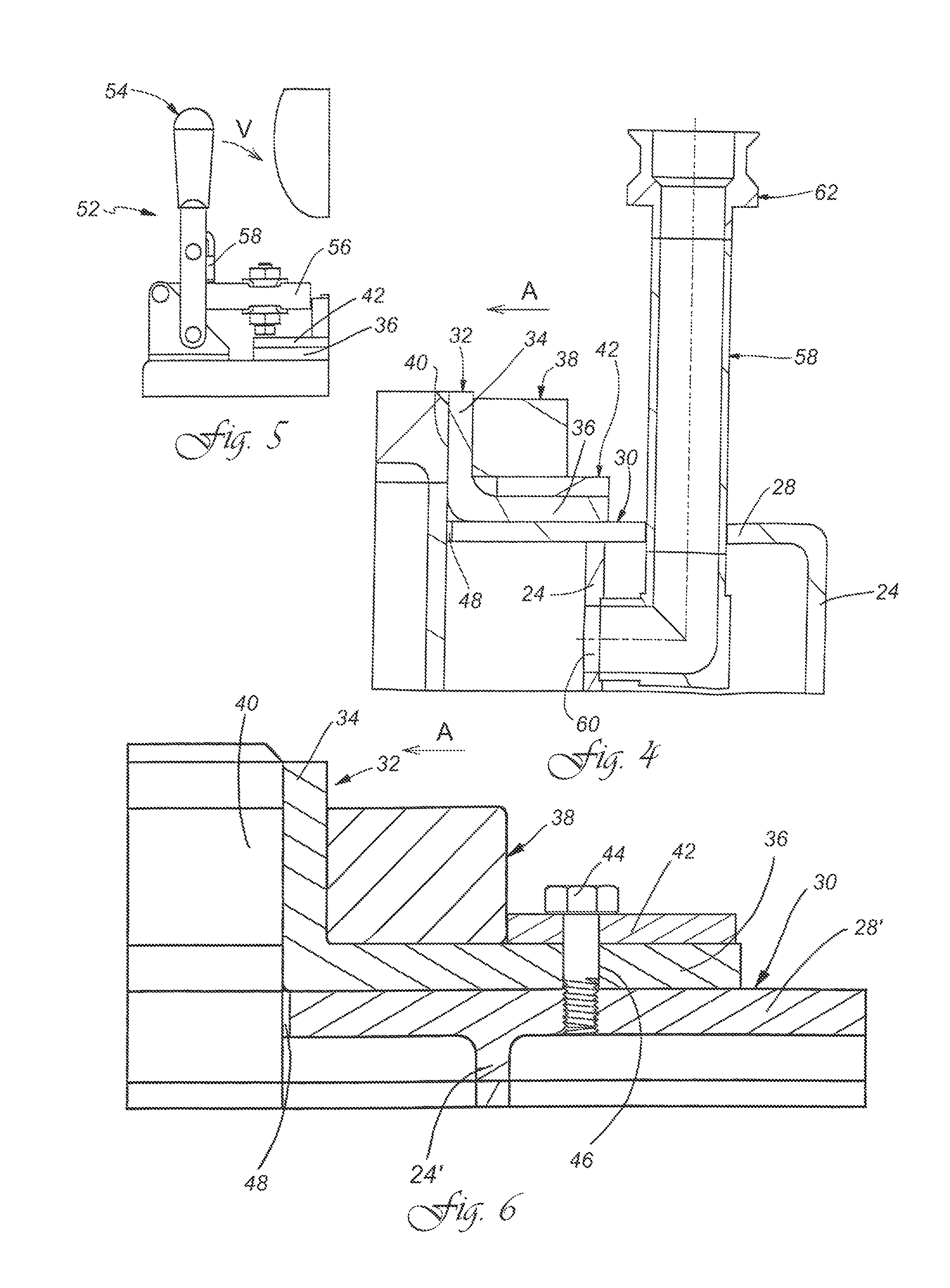 Device for tempering a receptacle in a chamber