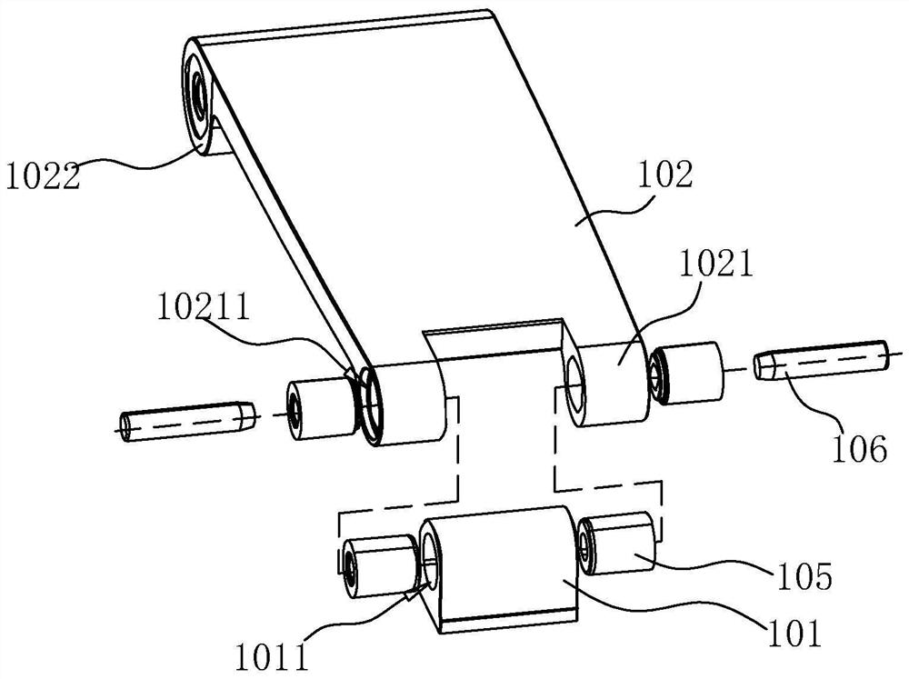 Multi-shaft adjustable support assembling device and assembling process