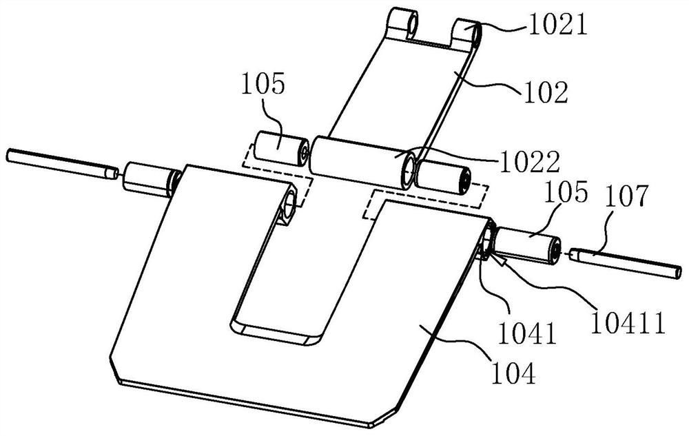 Multi-shaft adjustable support assembling device and assembling process