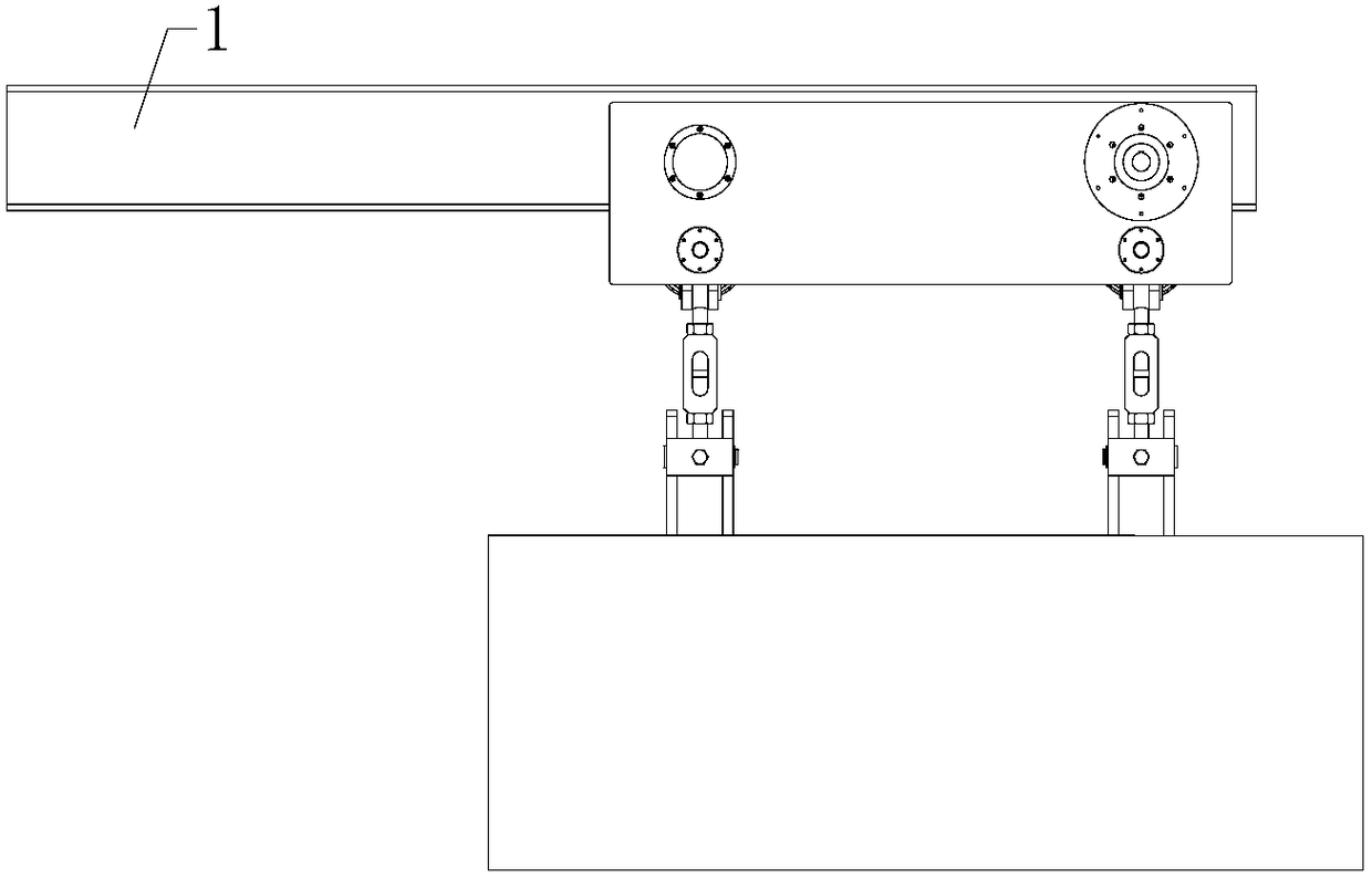 Large vacuum container door operating mechanism