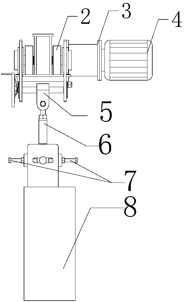 Large vacuum container door operating mechanism