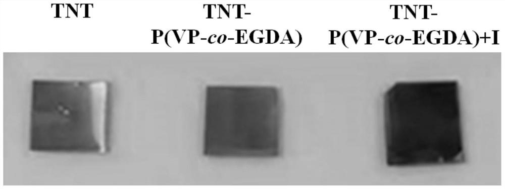 Method and application for preparing titanium nanotube iodine coating by chemical vapor deposition method
