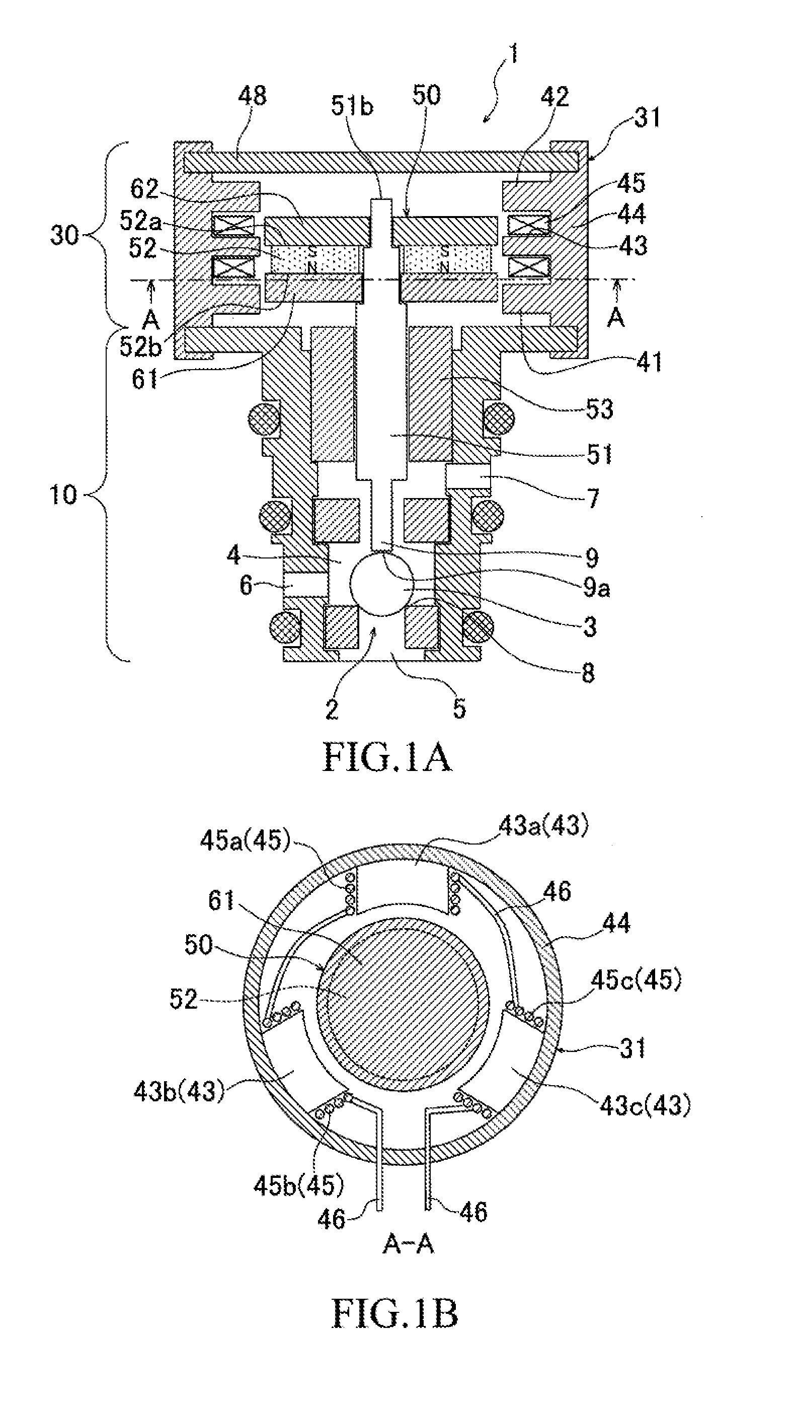Electromagnetic actuator and solenoid-valve device