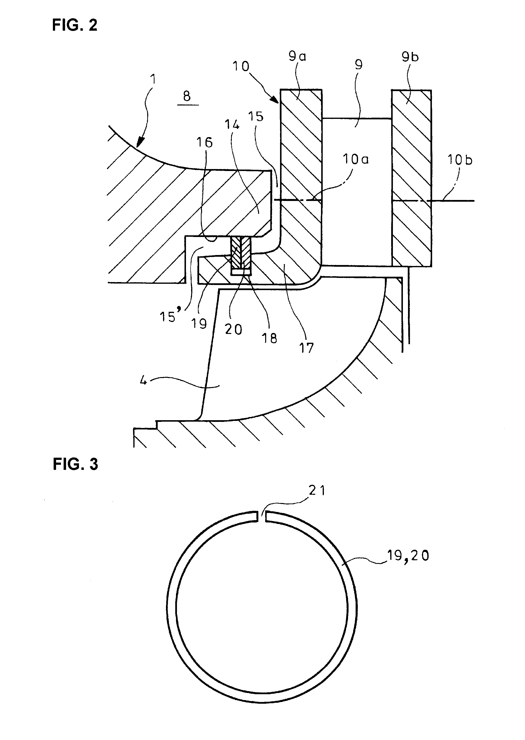 Sealing device for turbocharger