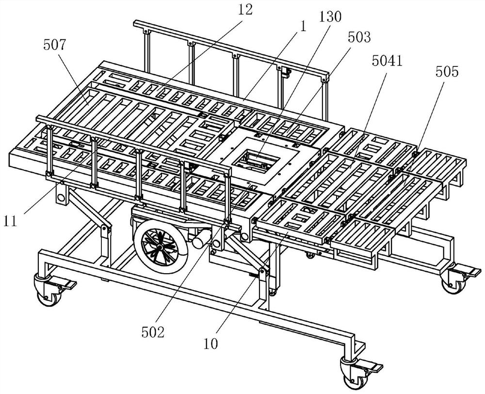 Bed-chair integrated device for assisting full-self-nursing of old people having difficulty in walking and using method