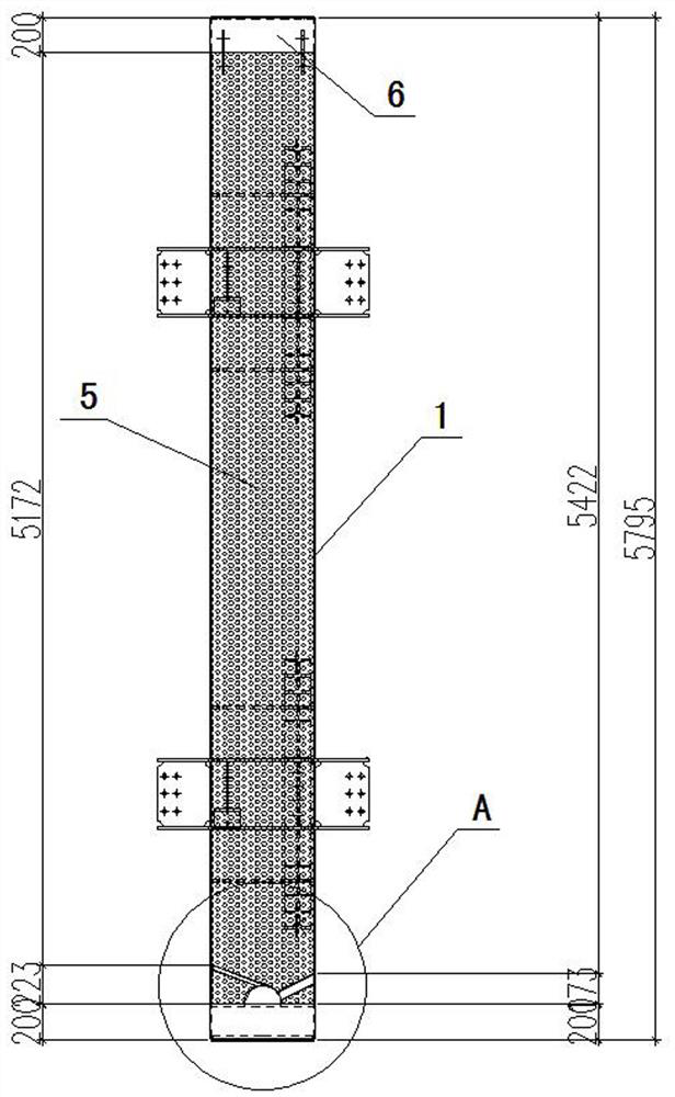 Steel structure fabricated residual prefabricated concrete-filled steel tubular column and manufacturing method thereof