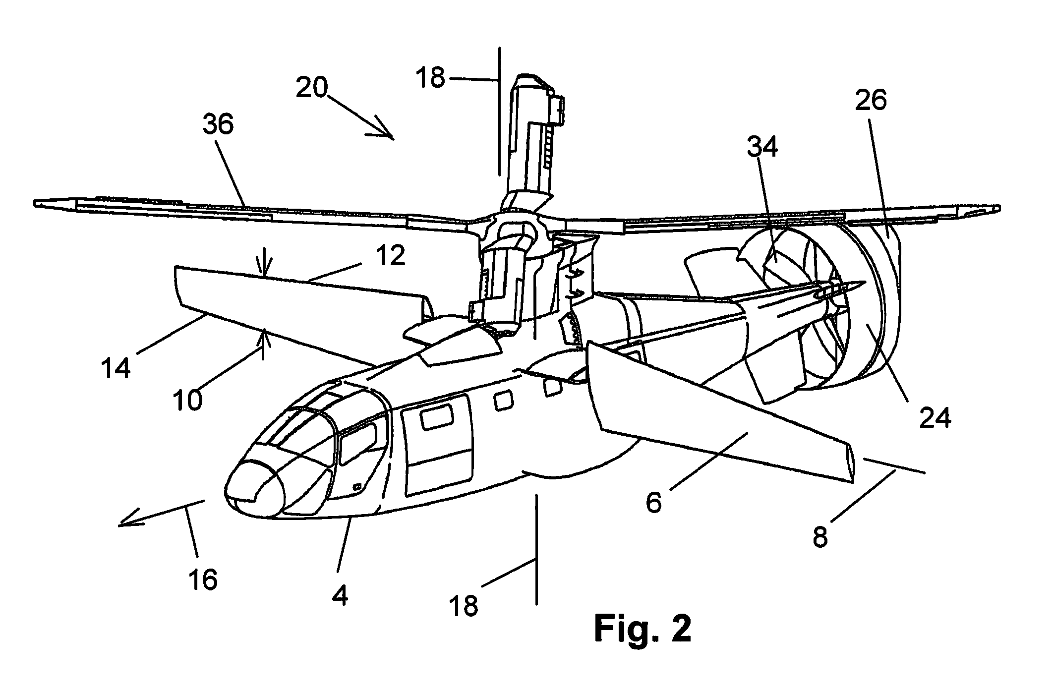 Compound aircraft with autorotation