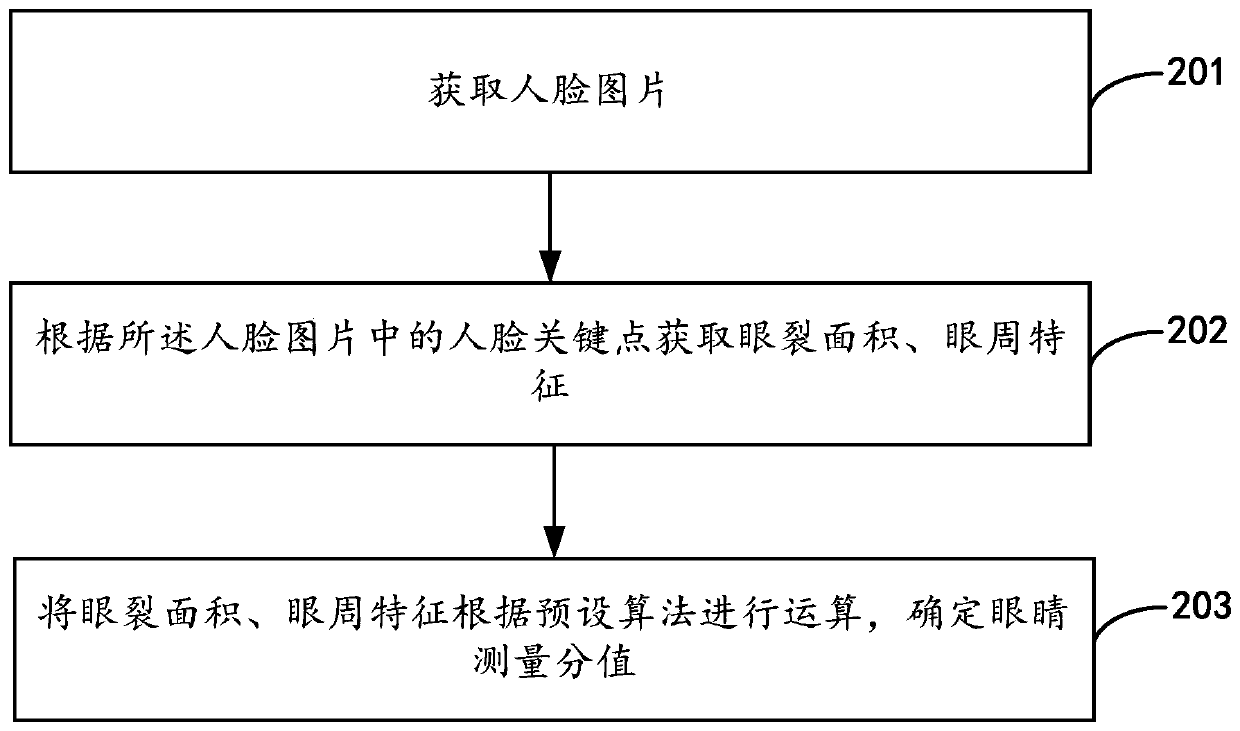 Eye characteristic measurement method and device and terminal