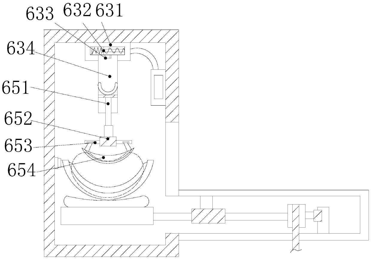 Half-planing and half-cutting type arc rail yawing mud and peel-removal device for stem end pits of konjaks