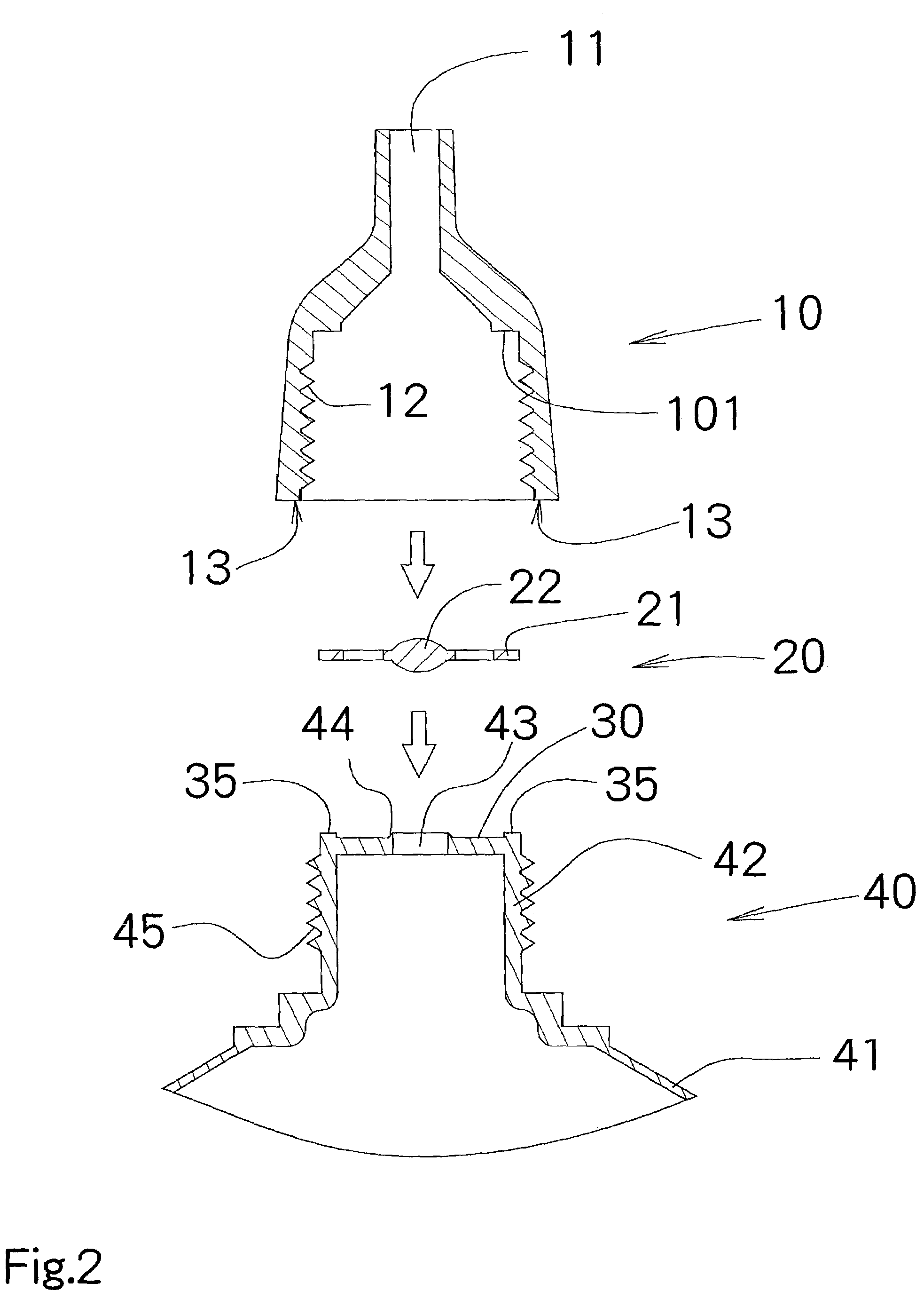 Valve mechanism for tube-type fluid container