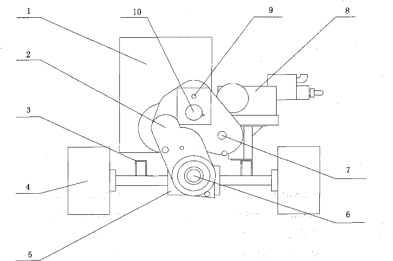 Power distribution device used for orchard sprayer