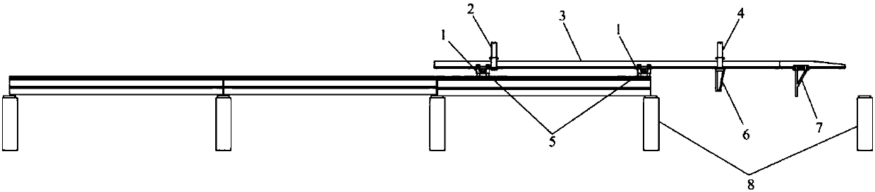 Bridging method for double-T-shaped beam bridge