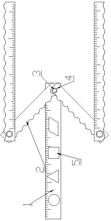 Multi-shaped teaching ruler