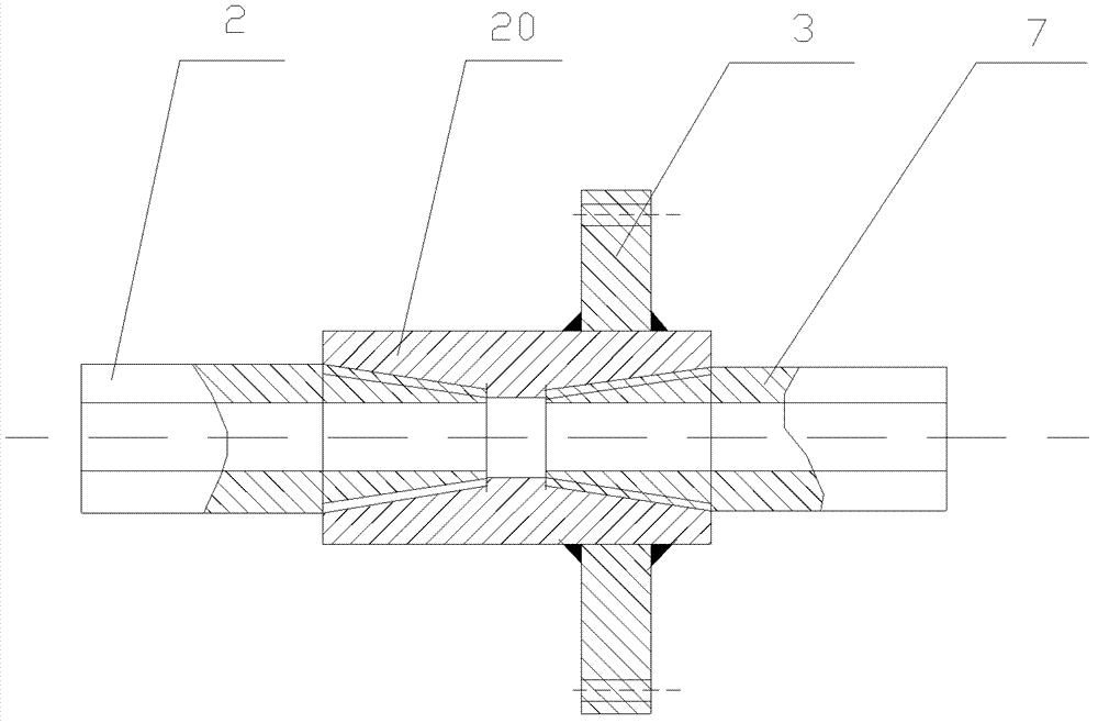 Underground two-fluid grouting device
