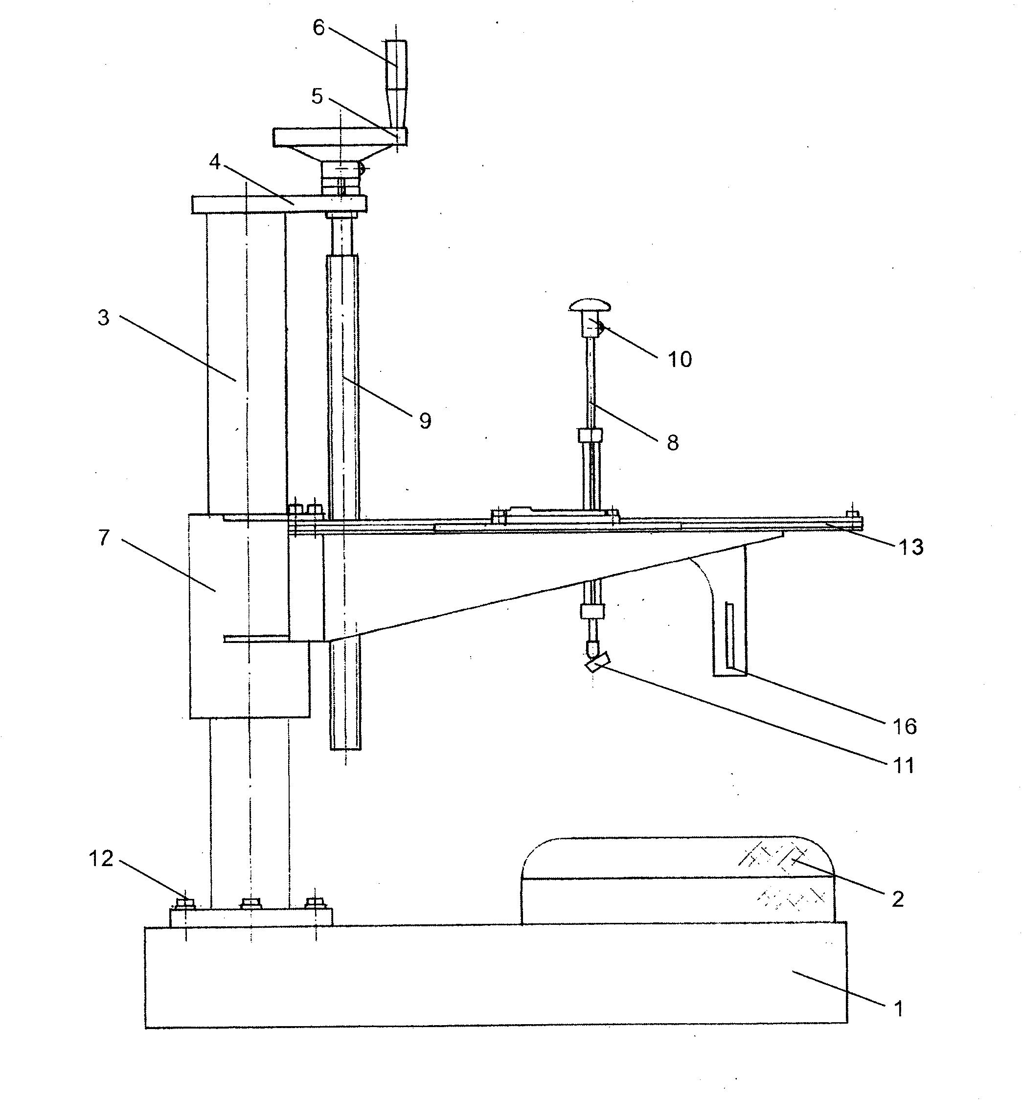 Radiotherapy locating device for skull tumors