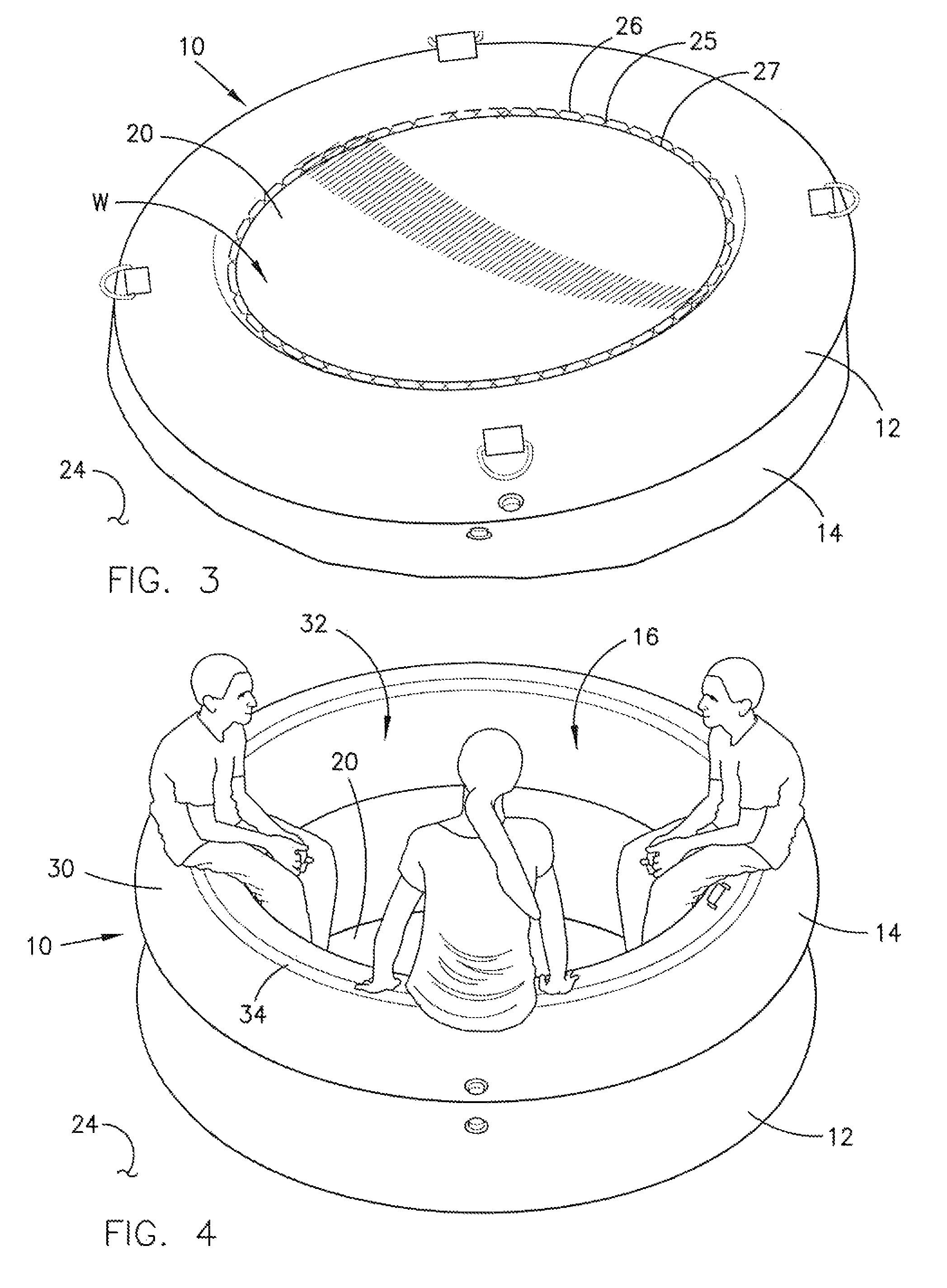 Inflatable recreation device