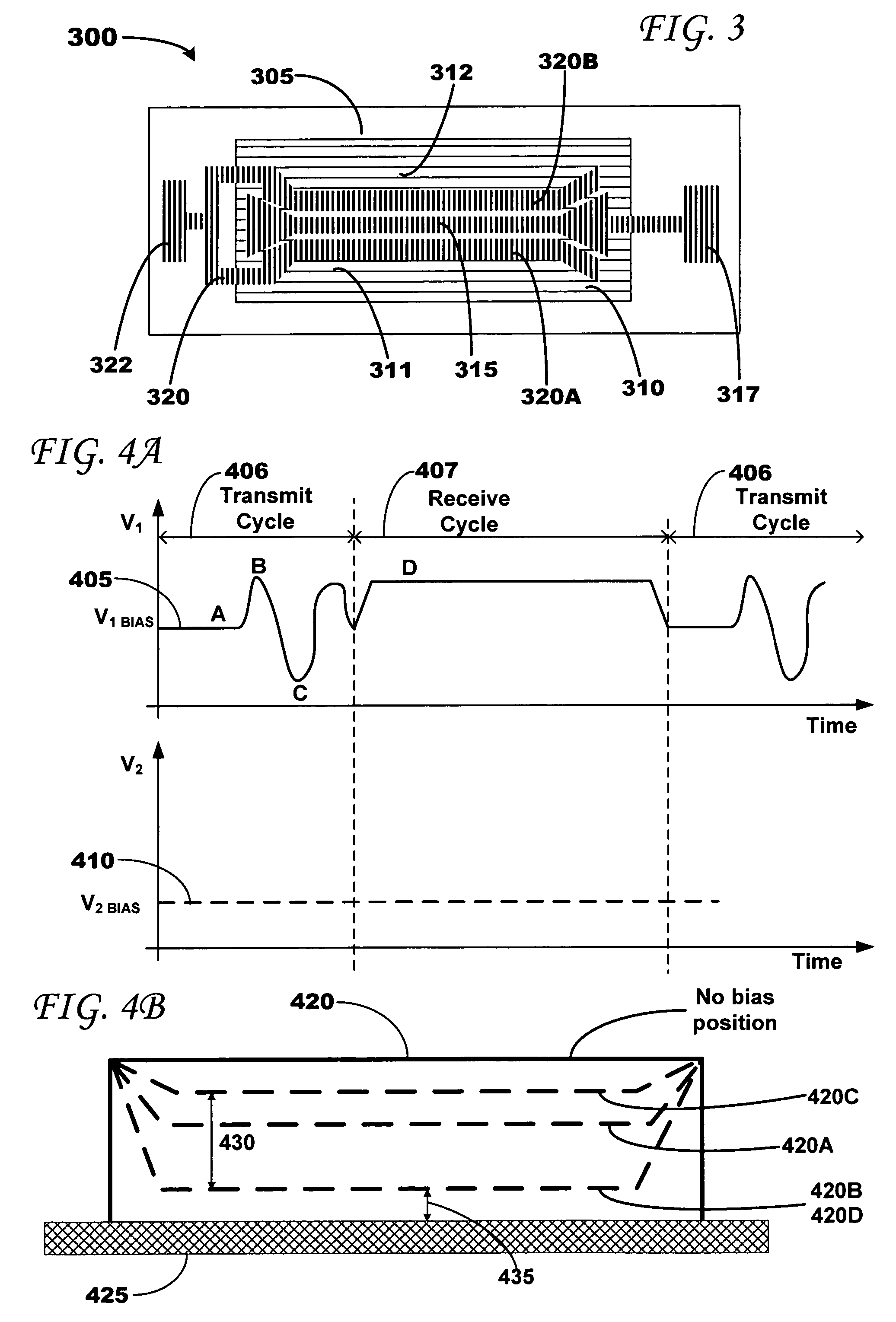 Multiple element electrode cMUT devices and fabrication methods