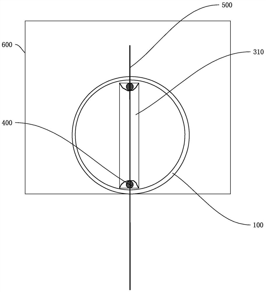 Hanging ring pulley type cross section pipe settlement measuring method