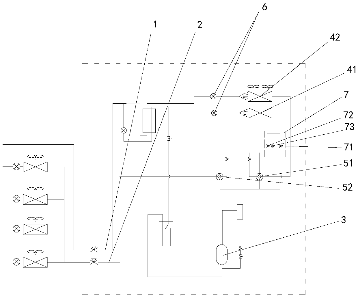 Outdoor unit with continuous heating function, air conditioner system and control method