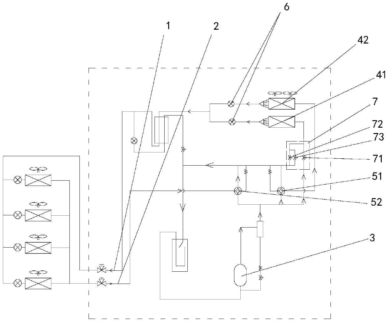 Outdoor unit with continuous heating function, air conditioner system and control method