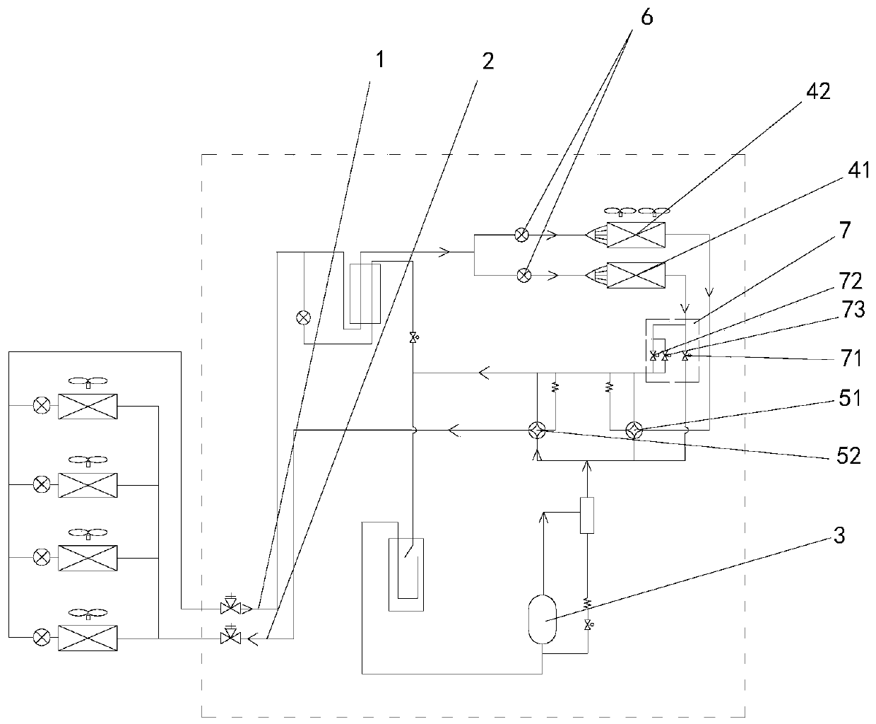 Outdoor unit with continuous heating function, air conditioner system and control method