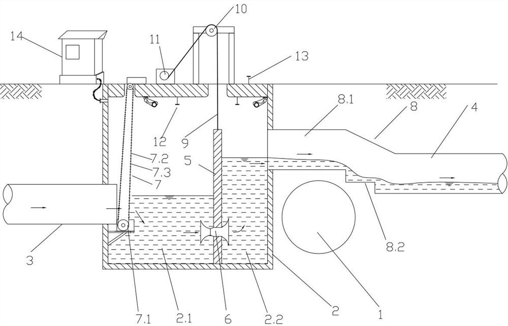 System and method for enabling drainage pipe channel to cross obstacle