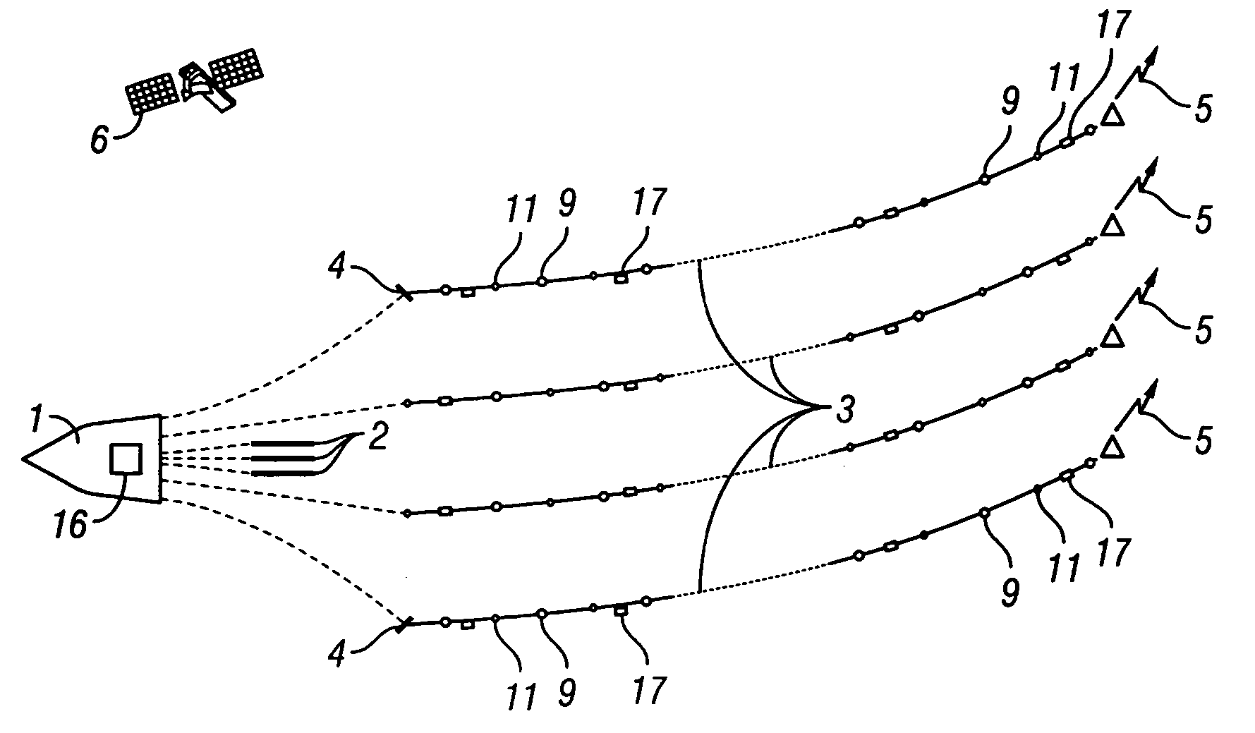 System and method for determining positions of towed marine seismic streamers