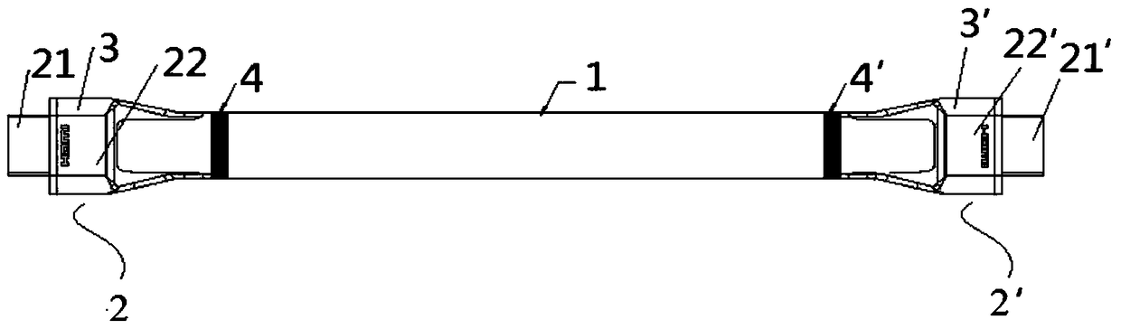 A smooth and smooth non-trace connecting wire and its preparation method