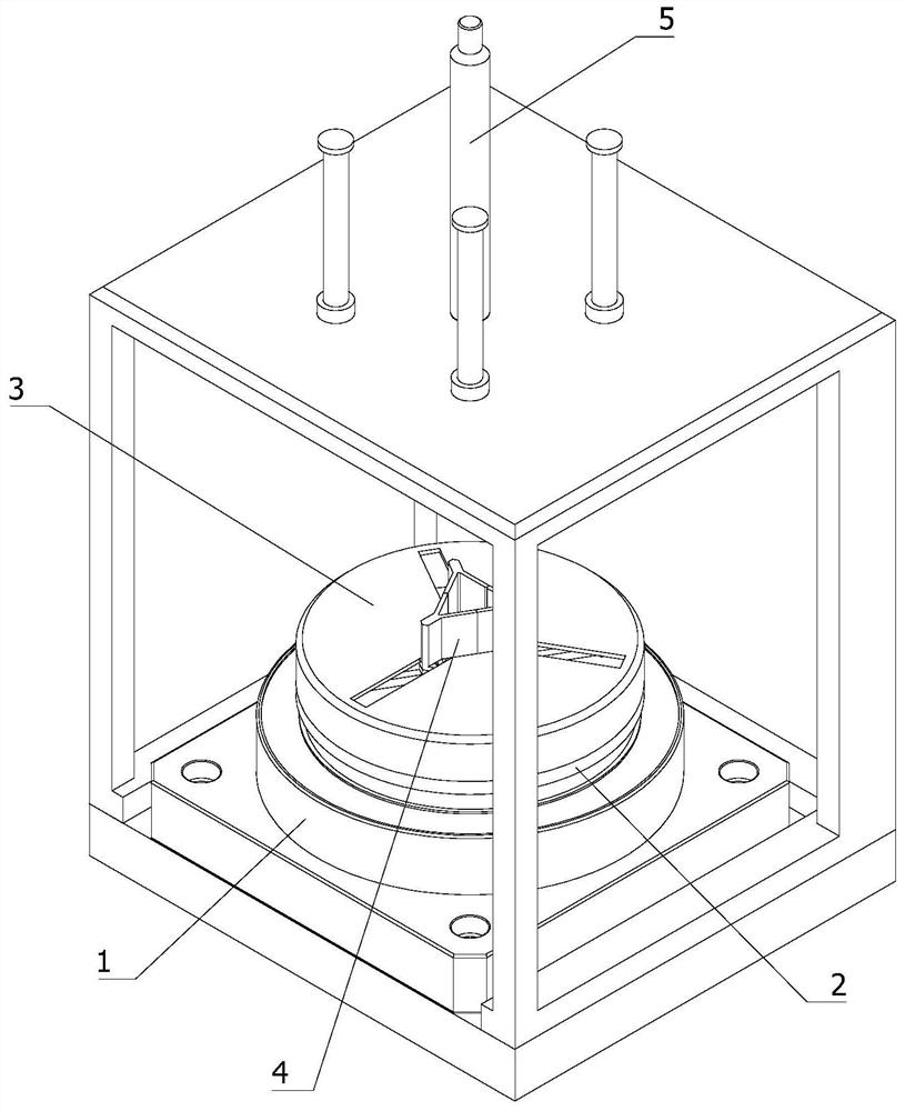 High-precision punching device for axis hole machining