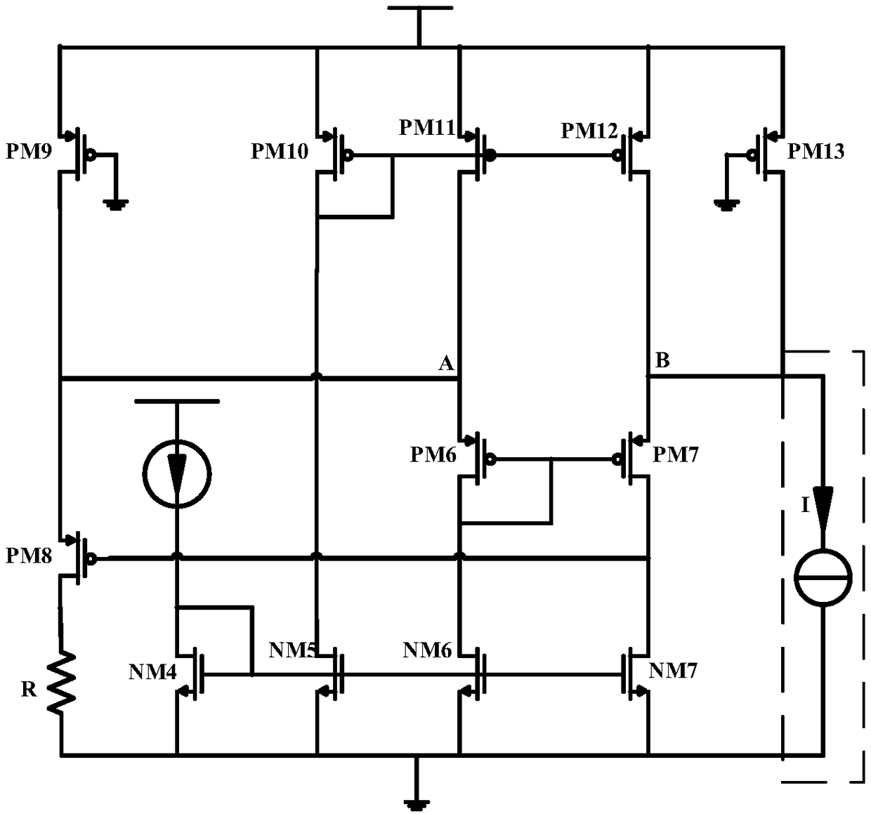 High-precision current detection circuit working in sub-threshold region