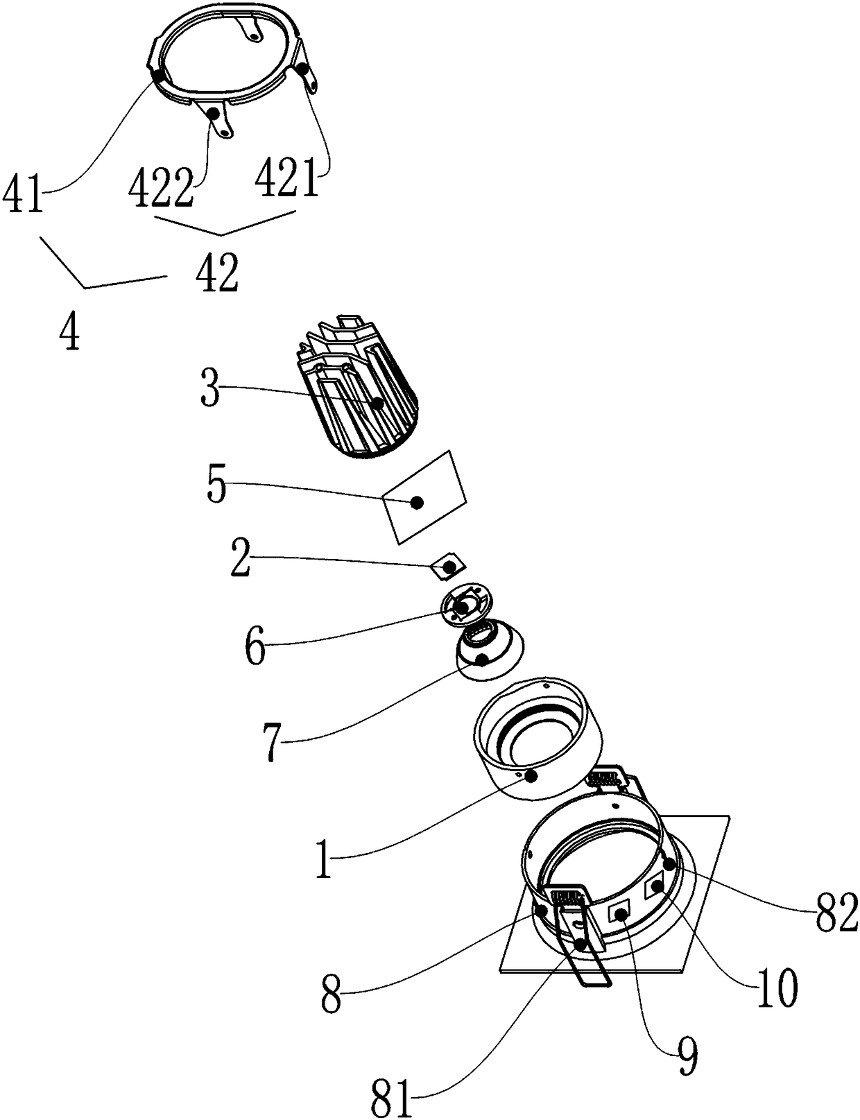 Universal rotation color-changing lamp with efficient sensing