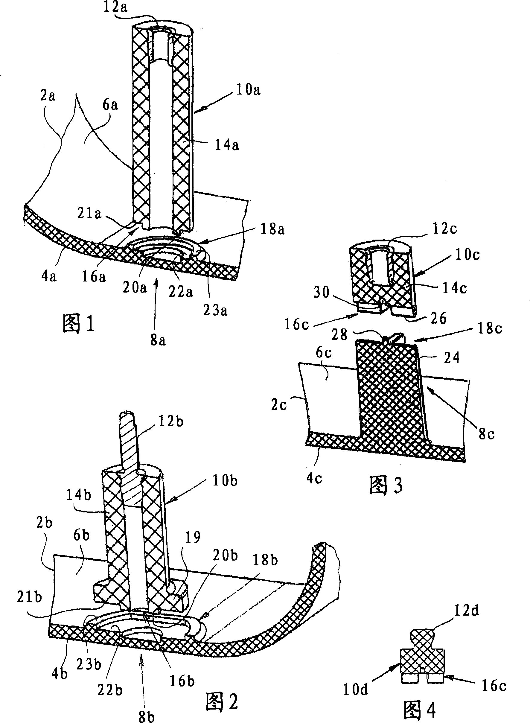 Method for producing a fastening arrangement of a fixing dome on a thin-walled component