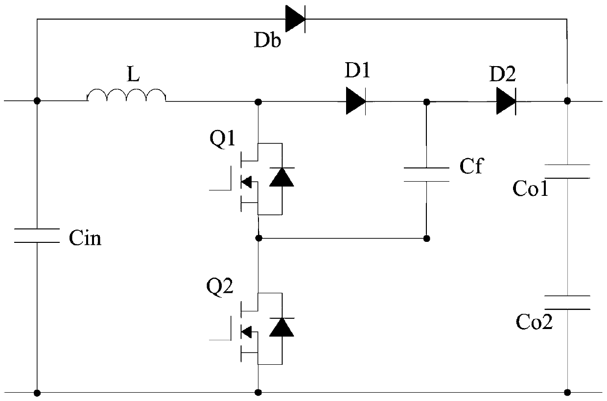 Capacitor clamping type direct-current conversion circuit