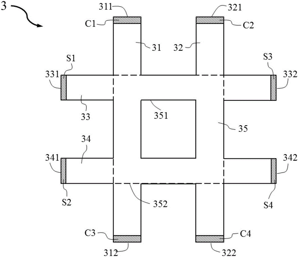 Hall element and Hall element structure