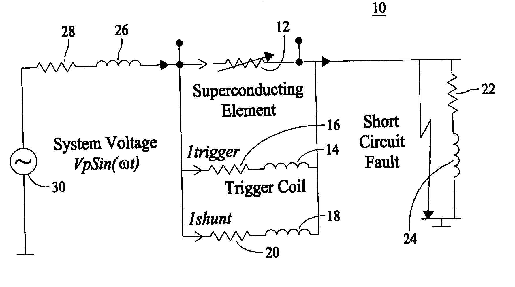 Self-triggering superconducting fault current limiter