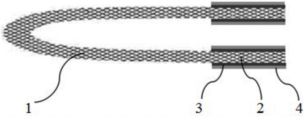 Light reflection coated rope end and production method thereof