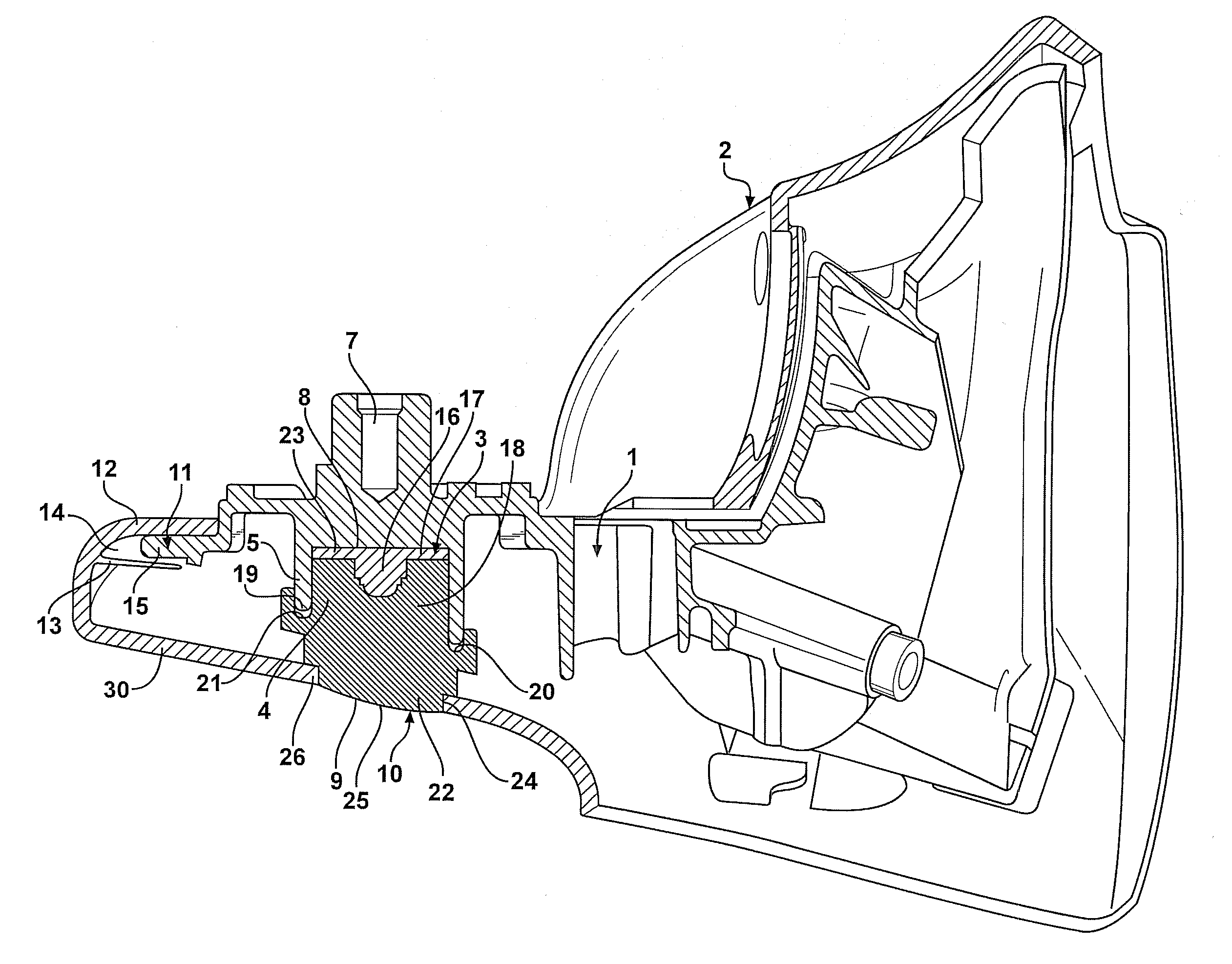 Mirror mounting bracket with illumination means