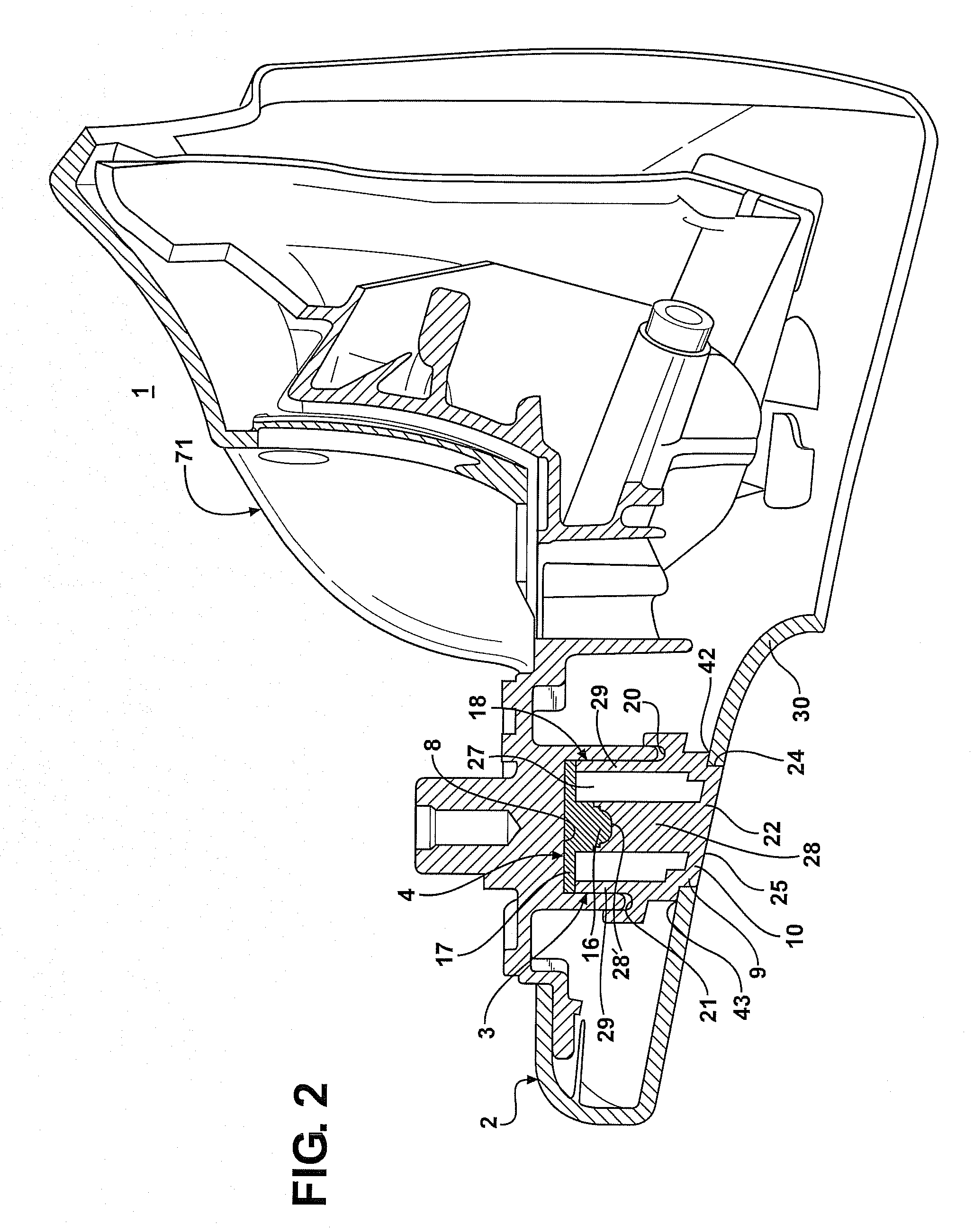 Mirror mounting bracket with illumination means