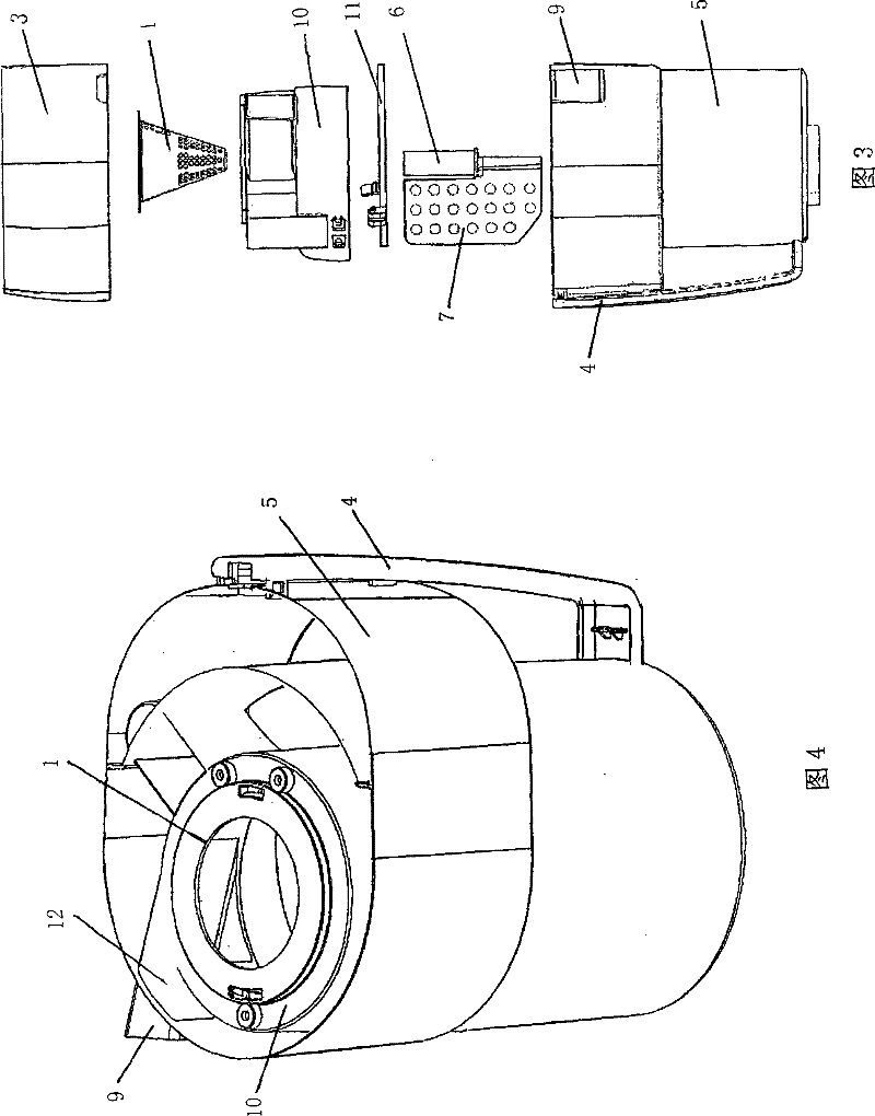 Dust collecting barrel with separated part