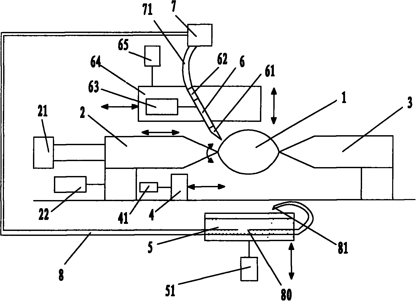 Automatic drawing, gluing and glitter scattering machine for artware